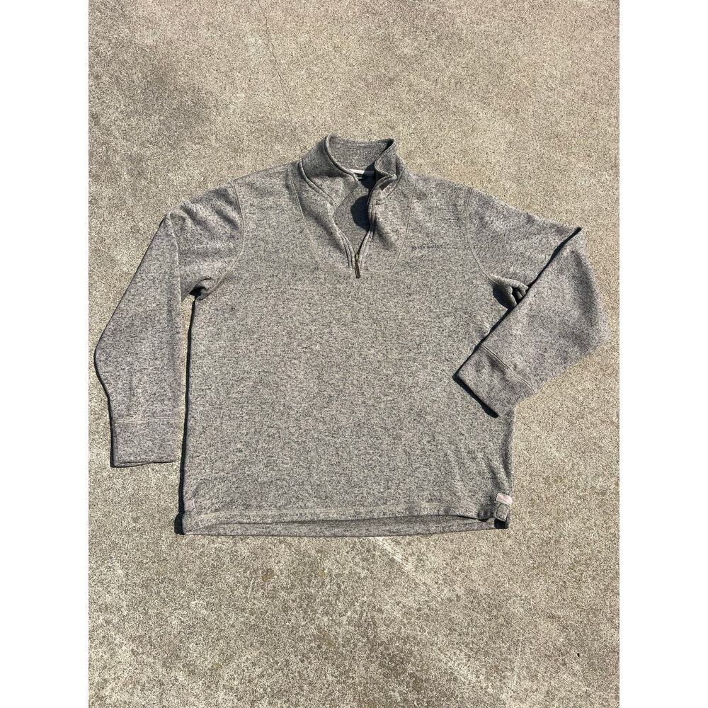 Eddie Bauer Sweater Men Size XL Collared Quarter Zip Long Sleeve Pullover Preppy
